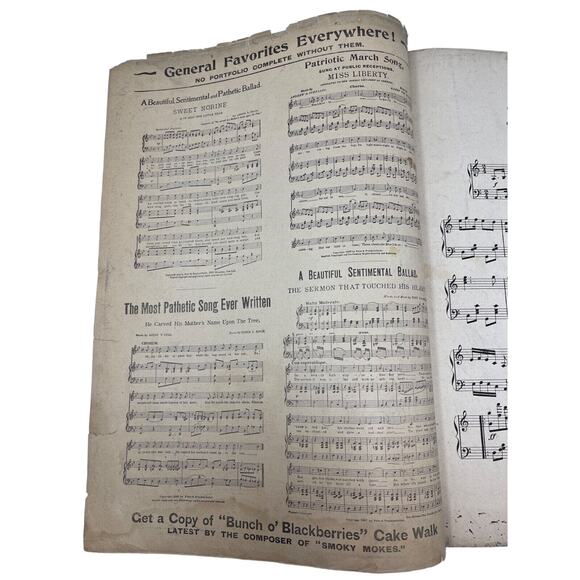 1899 Antique Smoky Mokes Cakewalk and Two Step Sheet Music A Holzmann - Picture 6 of 9